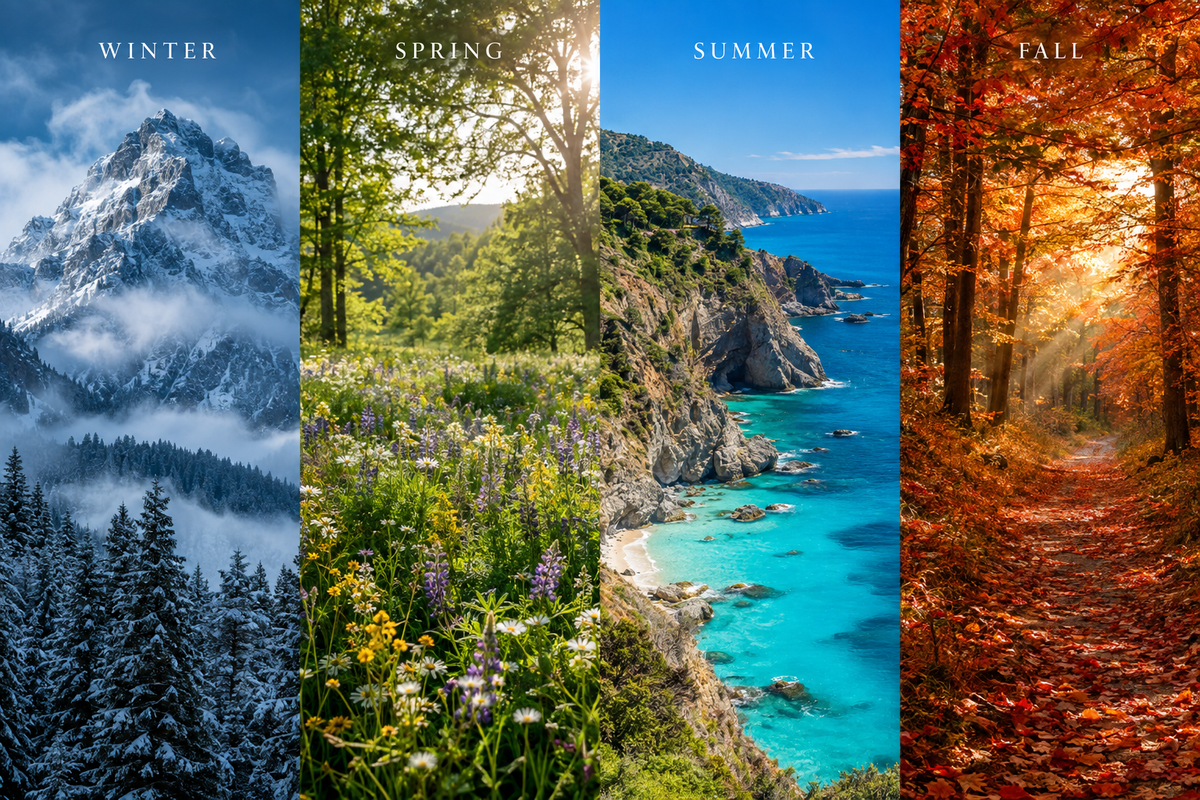 Paisajes realistas 4 estaciones